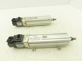 Thk Hf-kp053 Linear Actuator Size 45 50mm Stroke 50w Mitsubishi Servo Motor Lot Of 2