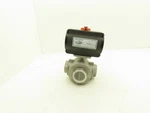 Dixon RP-BA-101-DA Pneumatic Actuated 2" CF8M 3 Way Stainless Ball Valve 800 Wog. Fixed Price $299.99.